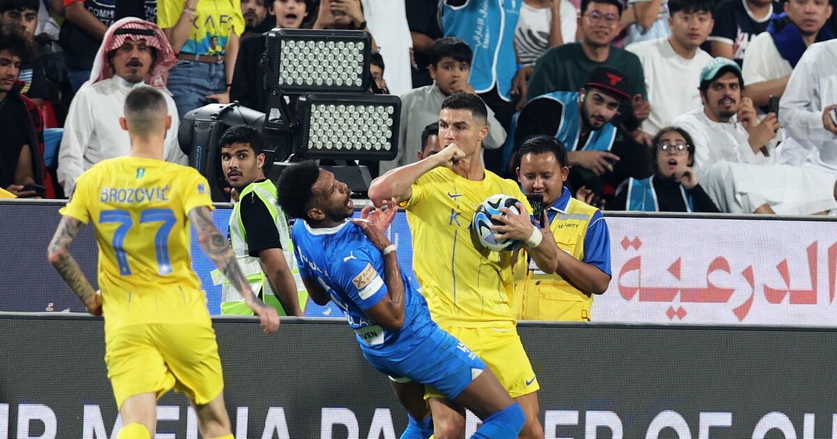 Cristiano Ronaldo sees red as Al Hilal beat Al Nassr to reach Saudi ...