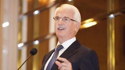 A comment about throwaway plastic lids elicited a quick action from the Jumeirah Group chief executive Gerald Lawless during yesterday's tourism summit. Jaime Puebla / The National