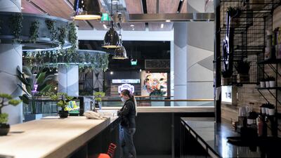 Inside one of the kitchen's at the South Market food hall in DIFC's Gate Avenue. Reem Mohammed / The National