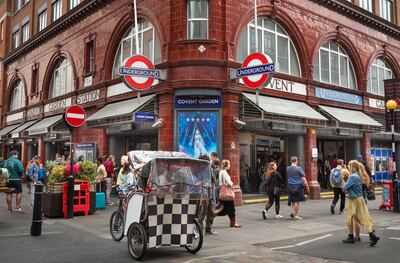 A pedicab at Covent Garden in London. Getty Images