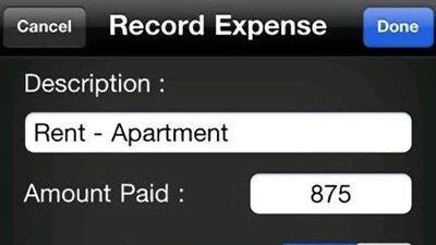 Screen shot of Spending Log by Corbenic Consulting