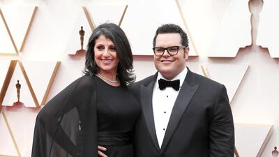 Ida Darvish and Josh Gad arrive at the Oscars on Sunday, February 9, 2020, at the Dolby Theatre in Los Angeles. EPA