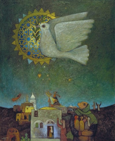 Symbol of Hope (1985) by Sliman Mansour. Photo: Sliman Mansour