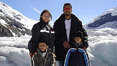 Nathan and Chelsea, the D'Souza siblings, who died of suspected food poisoning in Dubai, with their parents, Patrick and Ana Sophia, during one of the family outings.