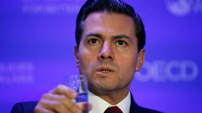 Enrique Pena Nieto has come under pressure for the record level of murders in Mexico. AP Photo/Thibault Camus
