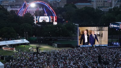 The White House hosted a mixed martial arts matches to mark Trump's 80th birthday. EPA