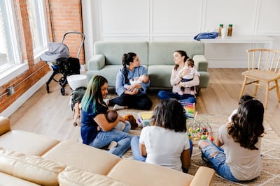 Group workshops and social meet-ups with mums experiencing similar stresses are advised for first-time parents. Getty Images