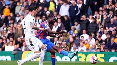 Crystal Palace's Odsonne Edouard scores their fourth goal. Reuters