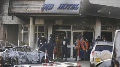 A militant attack that killed 29 people in the Burkina Faso capital in September. AP Photo