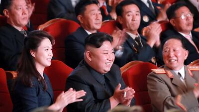 North Korean leader Kim Jong-un (C) attends an event in Pyongyang to celebrate the latest nuclear test in Pyongyang, North Korea on September 3, 2017. EPA