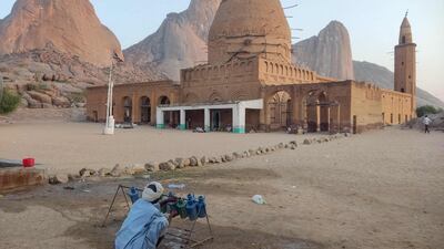 Men gather for iftar at Al Sayyid Al Hasan Mosque in Sudan's eastern city of Kassala on the first day of Ramadan. AFP