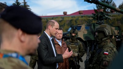 The Prince of Wales at the base. Reuters