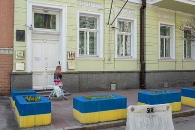 The British Embassy building in Kyiv, Ukraine. Melinda Simmons returned to the country's capital early this month after embassy staff had evacuated in February in anticipation of Russia's invasion. Getty