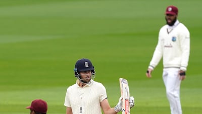 Dom Sibley after reaching his half-century. Getty
