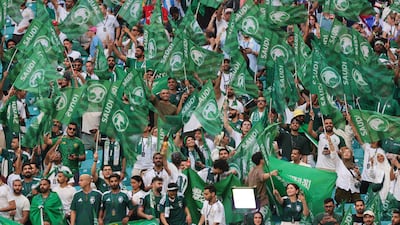 Saudi Arabia fans inside the ground before the match with Uruguay at the Miami Stadium in Miami Gardens, Florida. Reuters