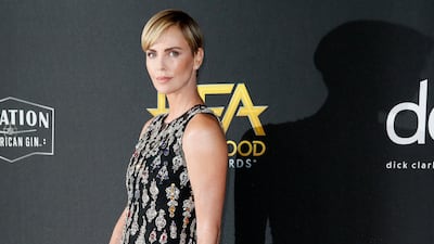 Charlize Theron in Alexander McQueen at the 23rd annual Hollywood Film Awards at the Beverly Hilton hotel in LA. Reuters