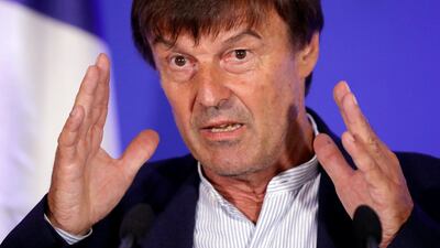 French minister of ecological and social transition Nicolas Hulot presenting his five-year climate plan in Paris, France on July 6, 2017. Charles Platiau/Reuters