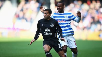 Aaron Lennon's goal at the 77th minute lifted Everton over Queens Park Rangers at Loftus Road on March 22, 2015. Ian Walton / Getty Images