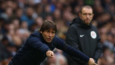 Tottenham manager Antonio Conte watches the action. Action Images