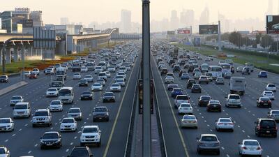 Tailgating accounted for the third highest number of accidents in the UAE in the first quarter of this year. Pawan Singh / The National