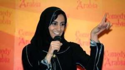 Farah Kulaih, 19, performs at the comedy auditions.