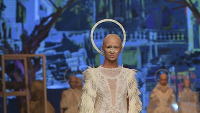 This feathered cape brought an almost angelic influence to proceedings. Getty Images