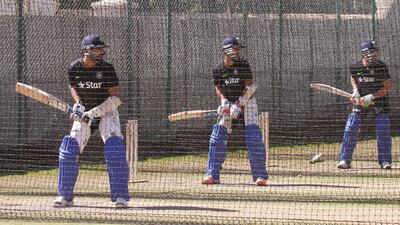 Indian cricket players take part in a practise session in Harare, Zimbabwe on Wednesday, July, 8, 2015. India is in Zimbabwe for a tour from 10 to 19 July 2015. (AP Photo/Tsvangirayi Mukwazhi)
