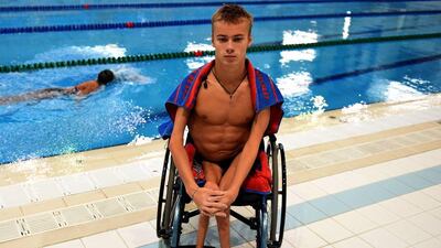Russia Paralympic swimmer Alexander Makarov. Vasily Maximov / AFP