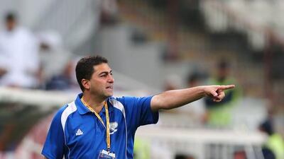 Abdalnasser Barakat, the Palestine coach. Adel Al Naimi / Al Ittihad