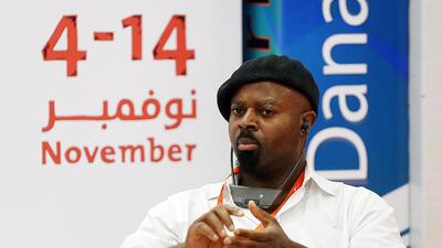 Ben Okri, a Booker Prize winner, shared his thoughts on prose and poetry at a panel talk on Friday. Satish Kumar / The National
