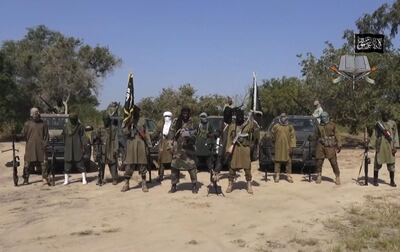 Members of the Boko Haram terror group in Nigeria. AP