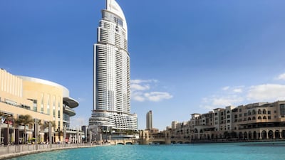 The Address hotel, Dubai, next to Dubai Shopping Mall and Souk Al Bahar. Getty Images