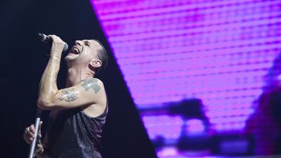 Depeche Mode headlines on the last evening of the Etihad Airways Abu Dhabi Grand Prix held on Yas Island Circuit. Antonie Robertson/The National