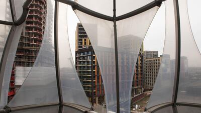 A view outside the windows prior to the unveiling of the new US Embassy building in London. Stefan Rousseau - WPA Pool / Getty Images