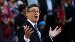 Britain's newly appointed Prime Minister Andy Burnham delivers a speech outside 10 Downing Street after taking office. Reuters