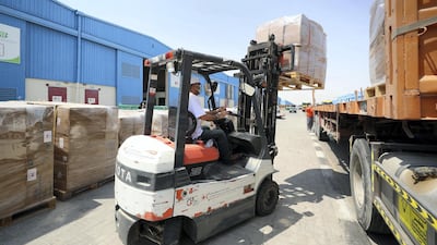 Staff worked quickly to prepare the shipment for a cargo flight on Wednesday afternoon.