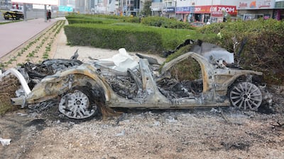 Three Emiratis were injured after a butane gas explosion in July last year. Courtesy Dubai Police