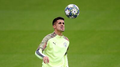 Manchester City's Joao Cancelo during training on Monday. Reuters
