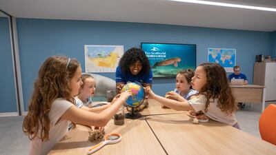 The dry classroom at Yas SeaWorld Research & Rescue Abu Dhabi. All photos: Yas SeaWorld Research & Rescue Abu Dhabi