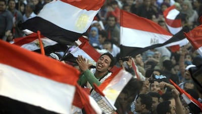Demonstrators celebrate in Tahrir Square in Cairo during the early days of the Arab Spring in 2011. (Hussein Malla / AP)