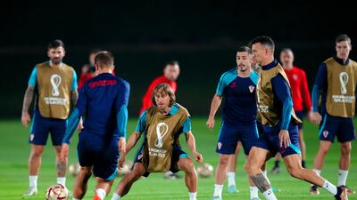 Croatia's Luka Modric trains at Al Ersal Training Site 3, Doha, Qatar, on Monday, December 12, 2022, on the eve of their semi-final against Argentina. PA