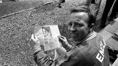 Nobby Stiles at England training in 1966. PA