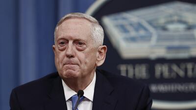 US defence secretary Jim Mattis's Middle East tour will begin in Saudi Arabia on April 18, 2017. Carolyn Kaster, File / AP Photo