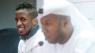 Jefferson Farfan during a press conference at Mohammed Bin Zayed Stadium in Abu Dhabi on August 13, 2015. Christopher Pike / The National