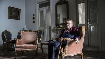 Przemysława Hernacka-Azzi, known as Mrs. Azzi, photographed at her home in Ghazir, Lebanon. Originally from Poland, from where her family fled during WW2 when she was just an infant, Mrs. Azzi came to Lebanon as a refugee. Bryan Denton For The National