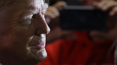 Donald Trump attends a campaign event in Manchester, New Hampshire on April 27, 2023. Reuters