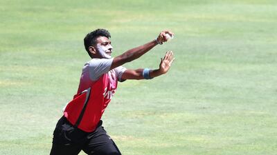 Karthik Meiyappan, the 19-year-old leg spinner, will get his chance to stake a claim for a place in the UAE squad. Chris Whiteoak / The National
