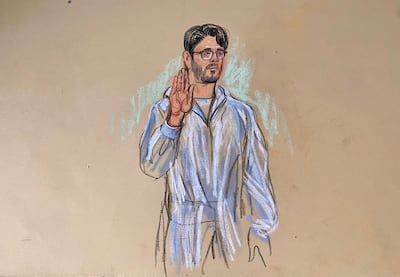 Shooting suspect Elias Rodriguez, 31, in the US District Court, where he was charged with murder. Reuters