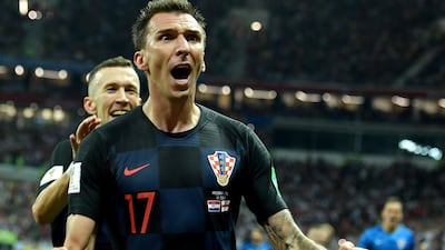 Mario Mandzukic celebrates scoring. EPA