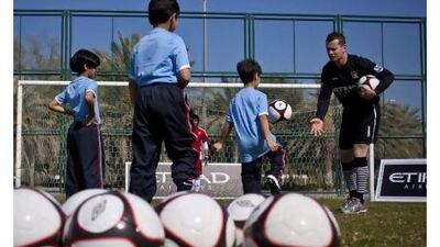 Shay Given interacted with the 600 children selected for the one week course.